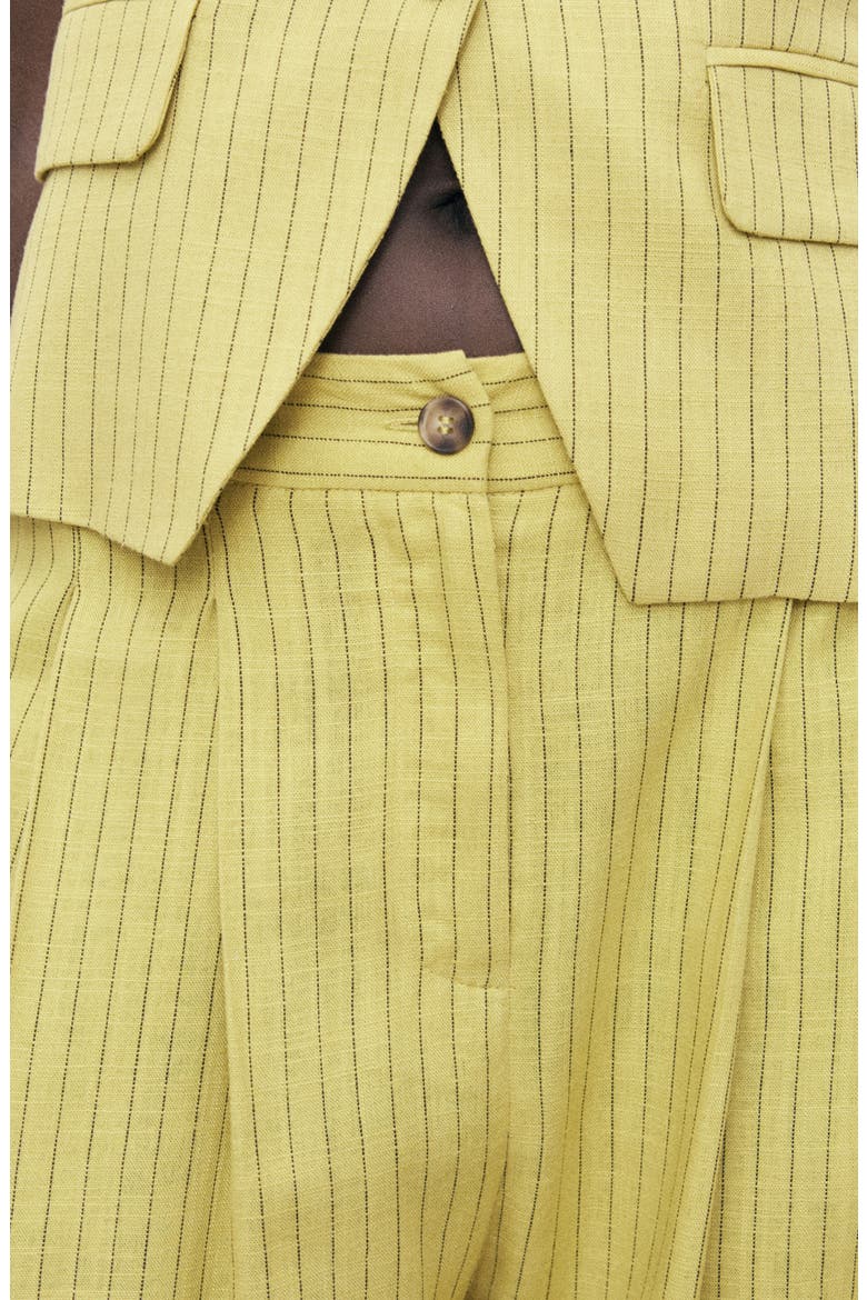 Luce Stripe Wide Leg Pants, Alternate, color, LIME