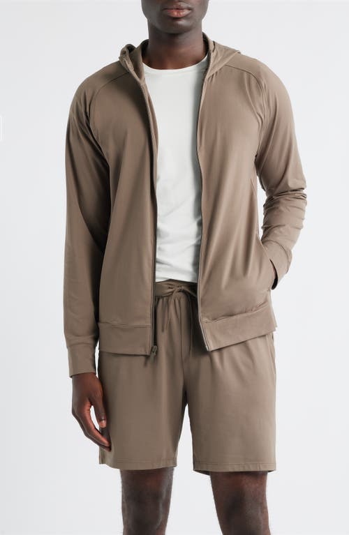 Zella Live In Performance Zip Hoodie In Brown