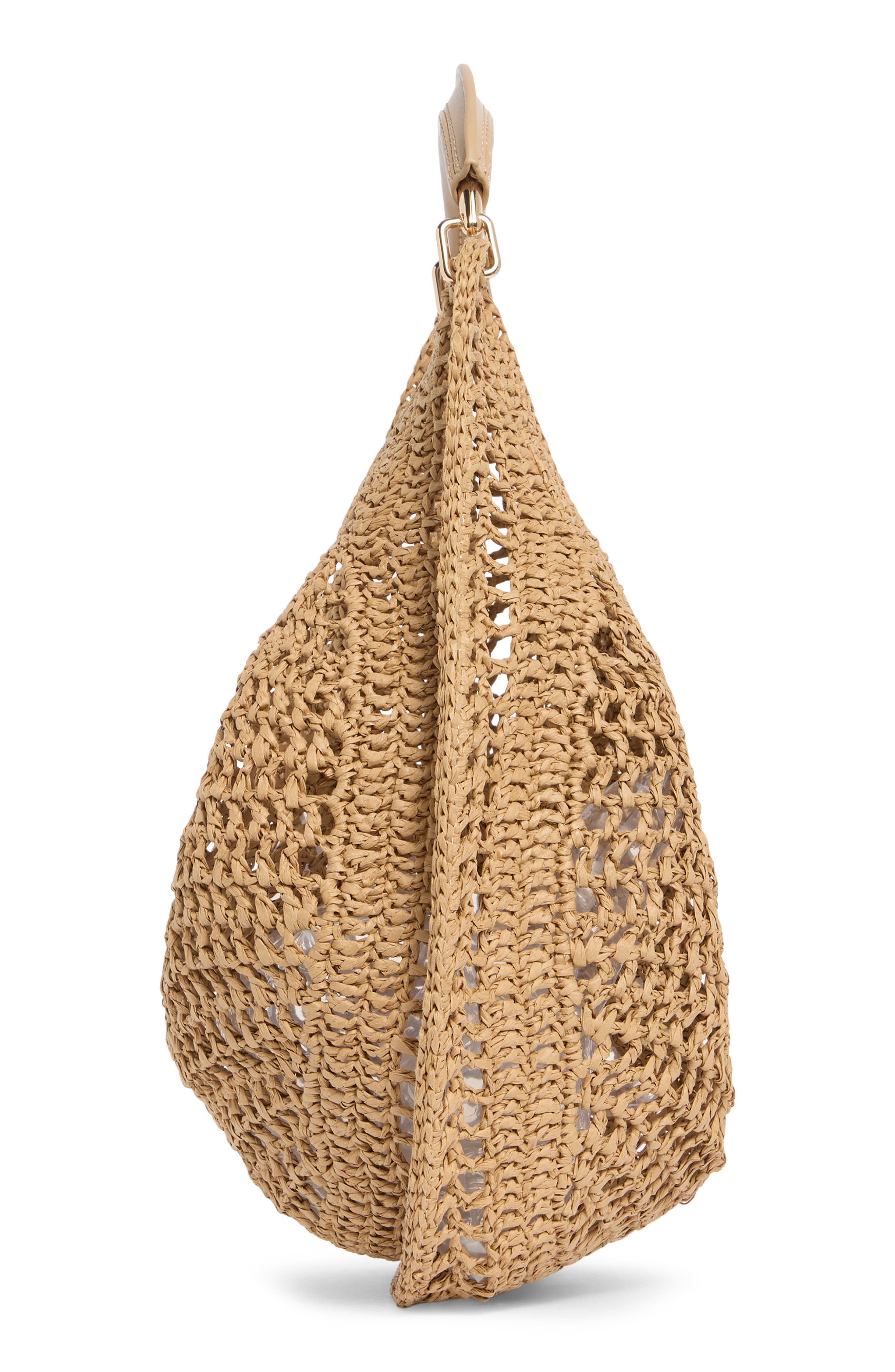 Straw Hobo Shoulder Bag, Alternate, color, NATURAL