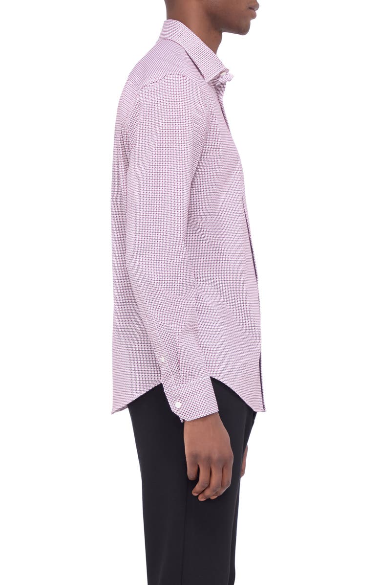 Bugatchi OoohCotton<sup>®</sup> Button-Up Shirt, Alternate, color, Cabernet