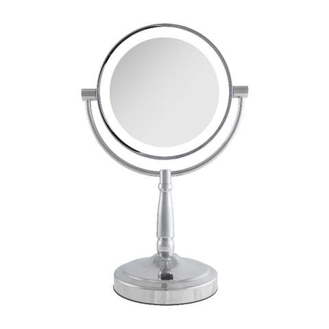 Lighted Makeup Mirror with 10X/1X Magnifications & Cordless