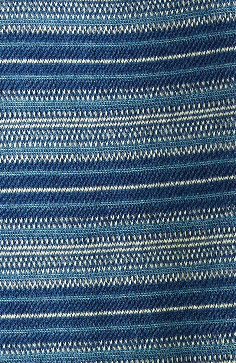 Double RL Indigo Stripe Jacquard Henley Shirt, Alternate, color, 