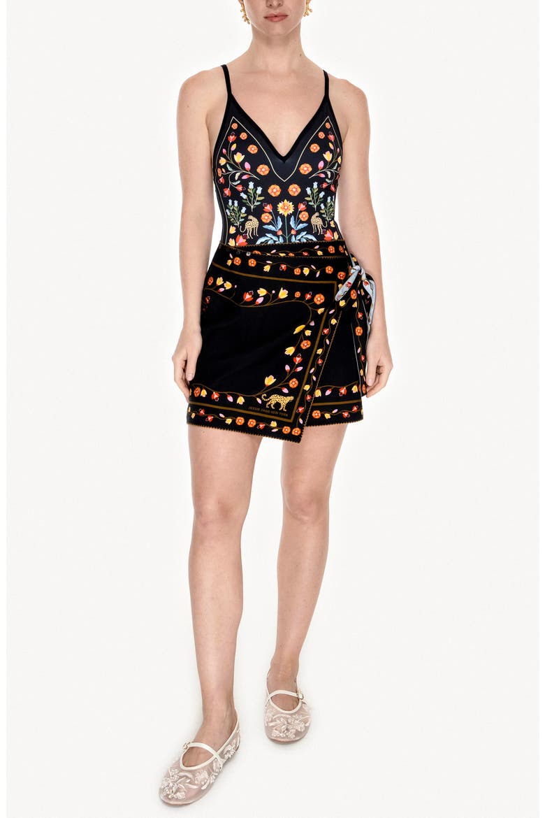 Swim Cover Up Skirt-Night Imagination, Main, color, Black