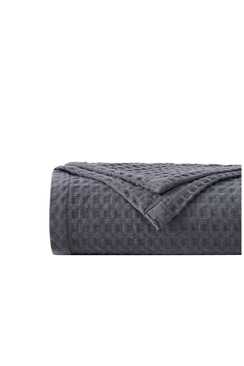 Waffle Cotton Throw, Alternate, color, GREY