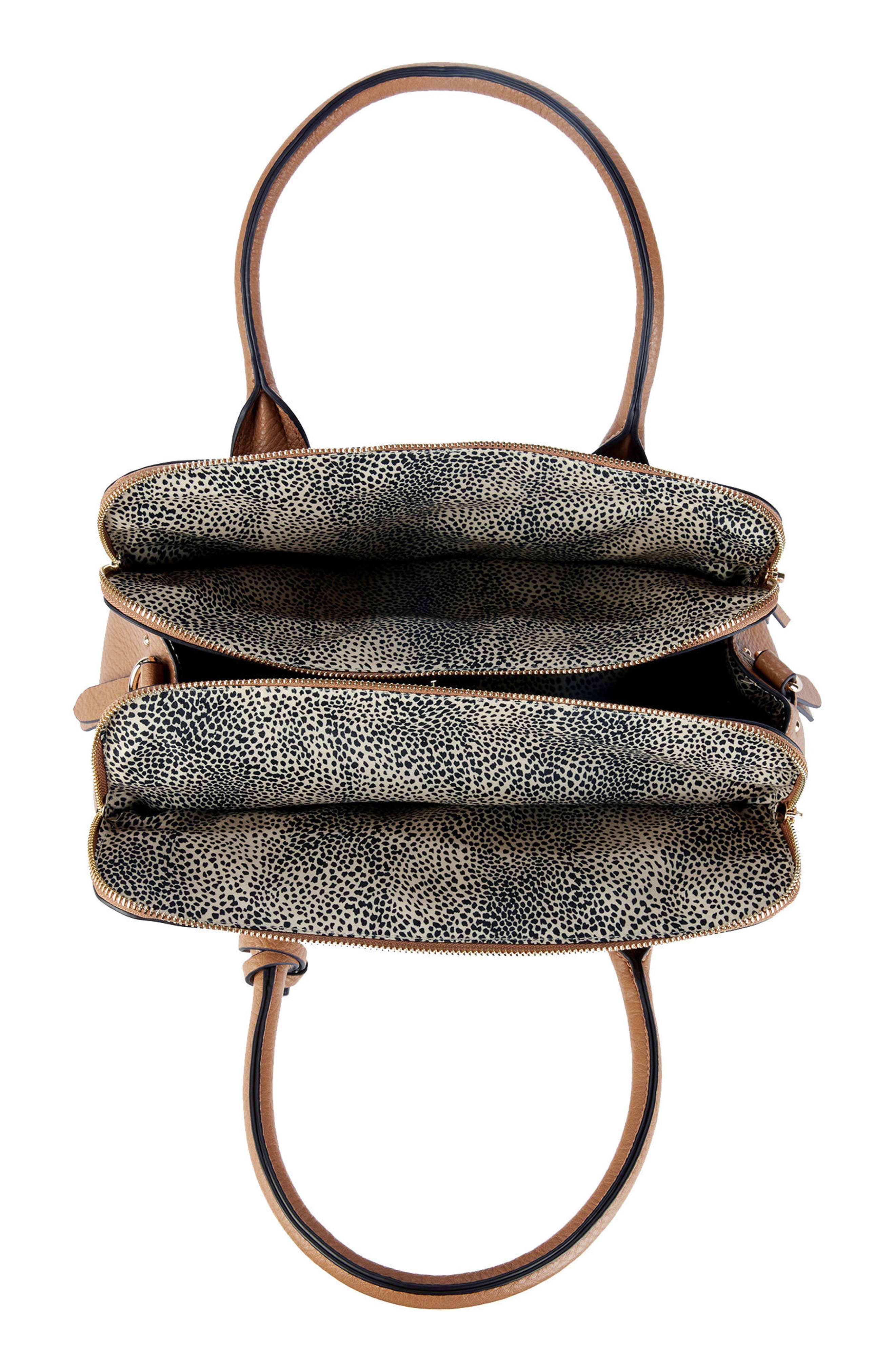 Sole Society Nera Faux Leather Satchel, Alternate, color, 