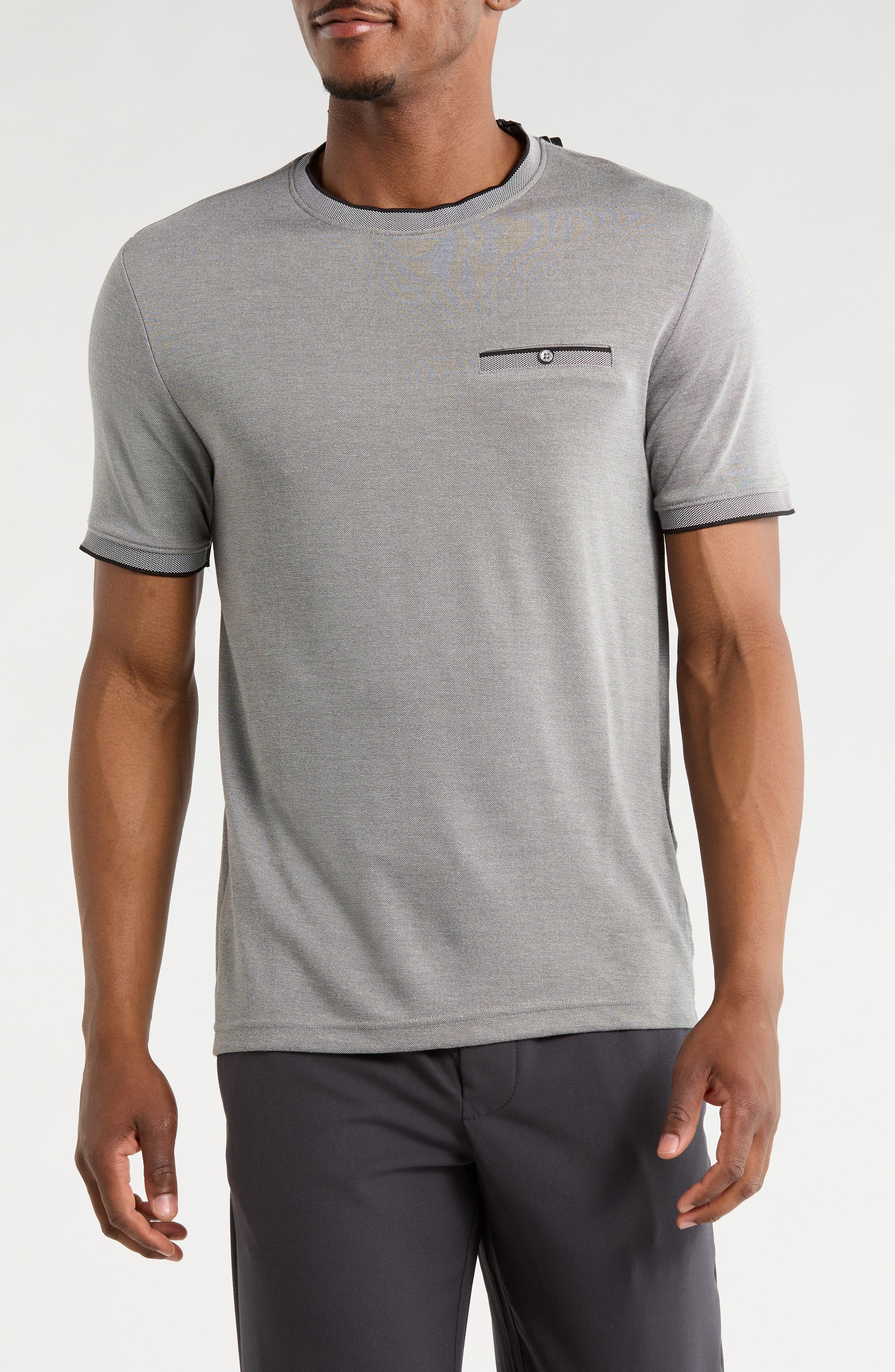 DENIM AND FLOWER Tipped Pocket T-Shirt