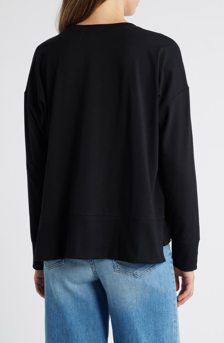 Eileen Fisher Relaxed Cotton Sweatshirt, Alternate, color,