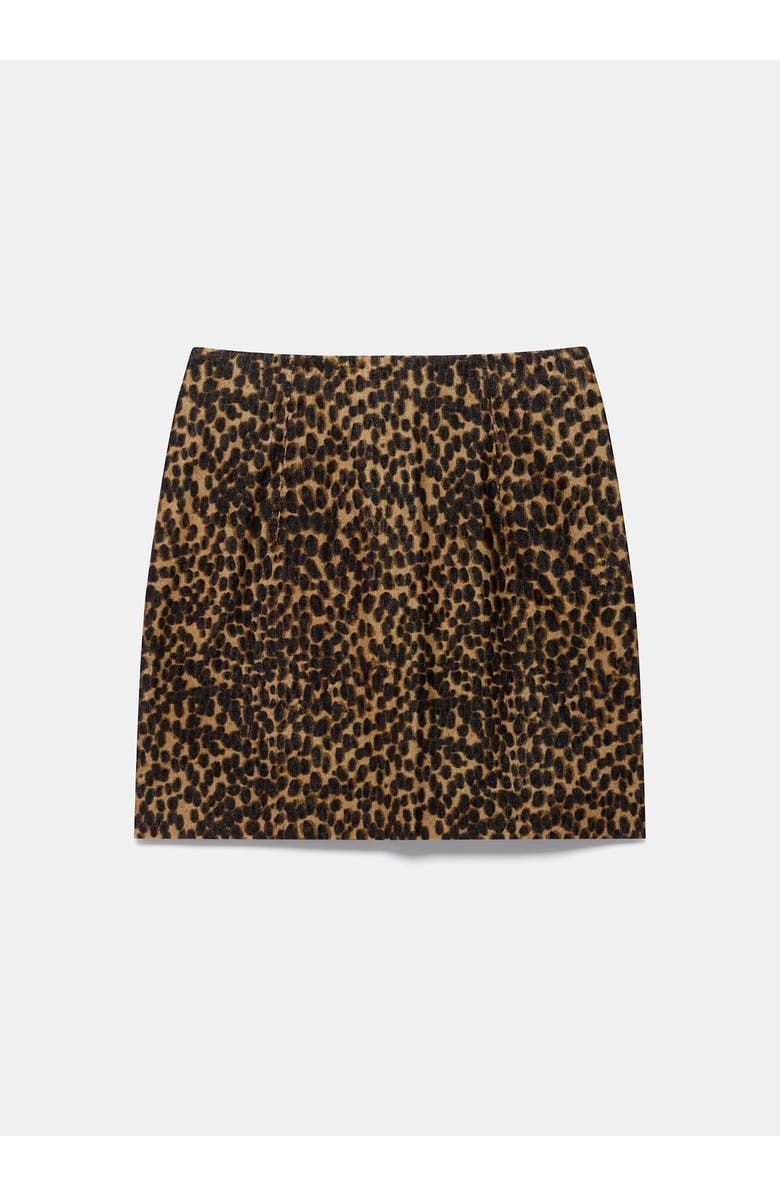 MINT VELVET Print Velvet Mini Skirt, Alternate, color, Brown
