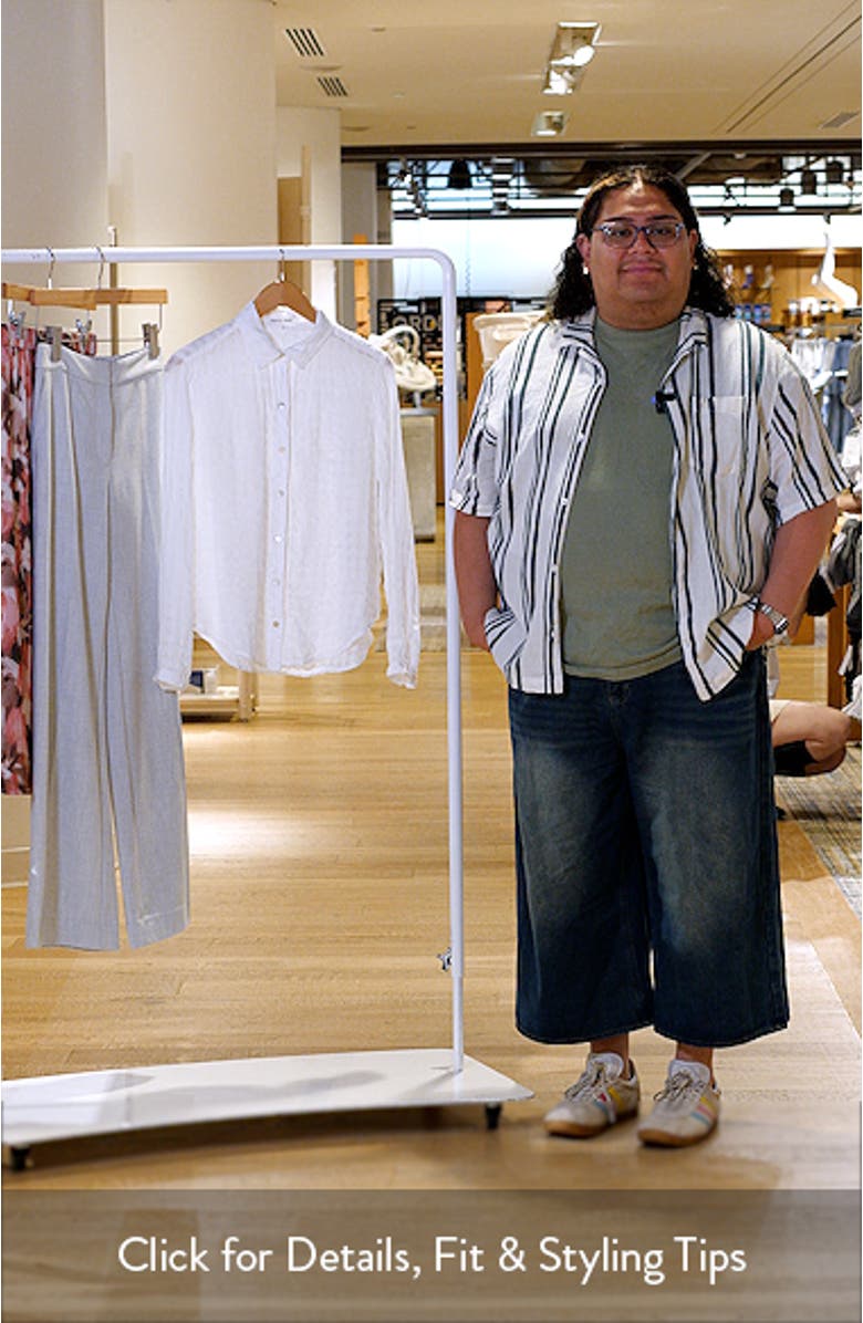 Clean Front Linen & Cotton Button-Up Shirt, sales video thumbnail