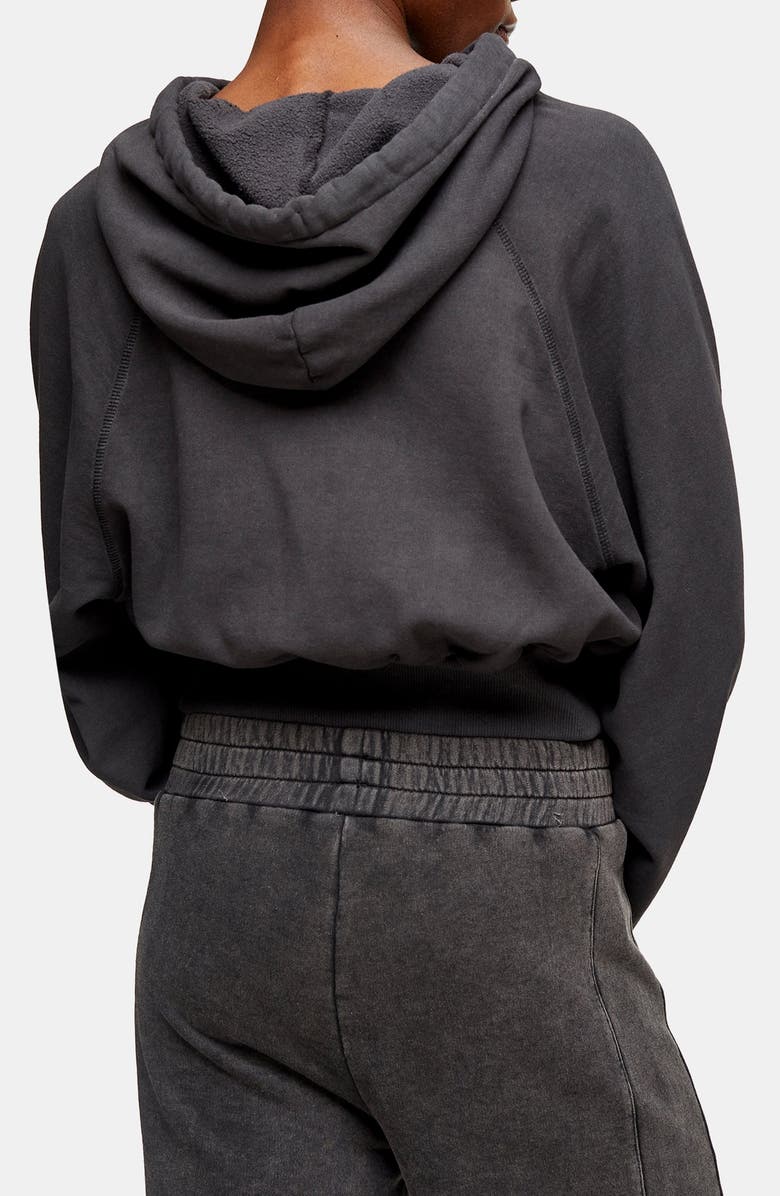 Topshop Crop Hoodie, Alternate, color,