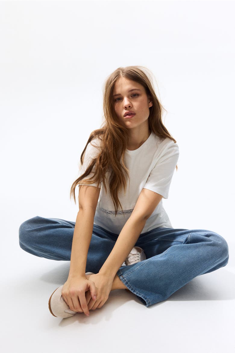 Straight High Jeans, Alternate, color, Light denim blue