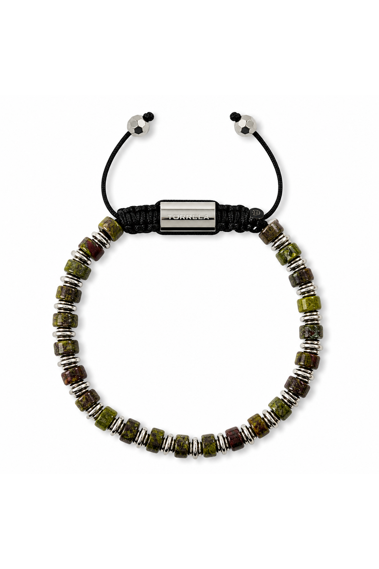 African Jasper Heishi Beaded Bracelet, Main, color, African Jasper