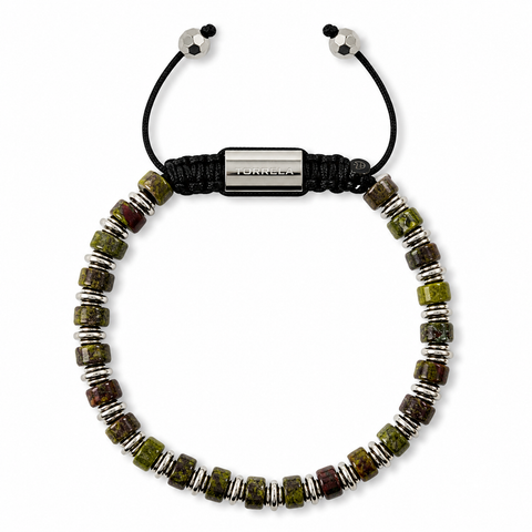 African Jasper Heishi Beaded Bracelet