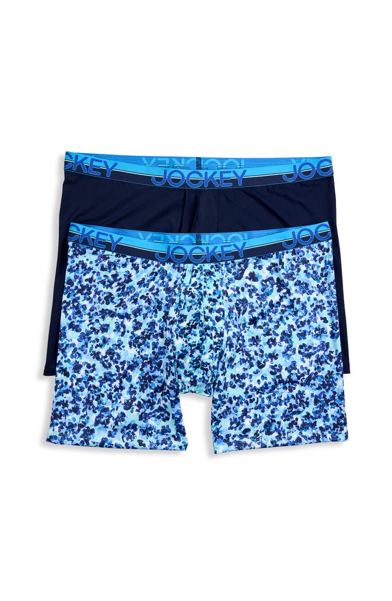Jockey Big & Tall 2-pk Infinite Cool Performance Boxer Briefs, Main, color, Placid Petals