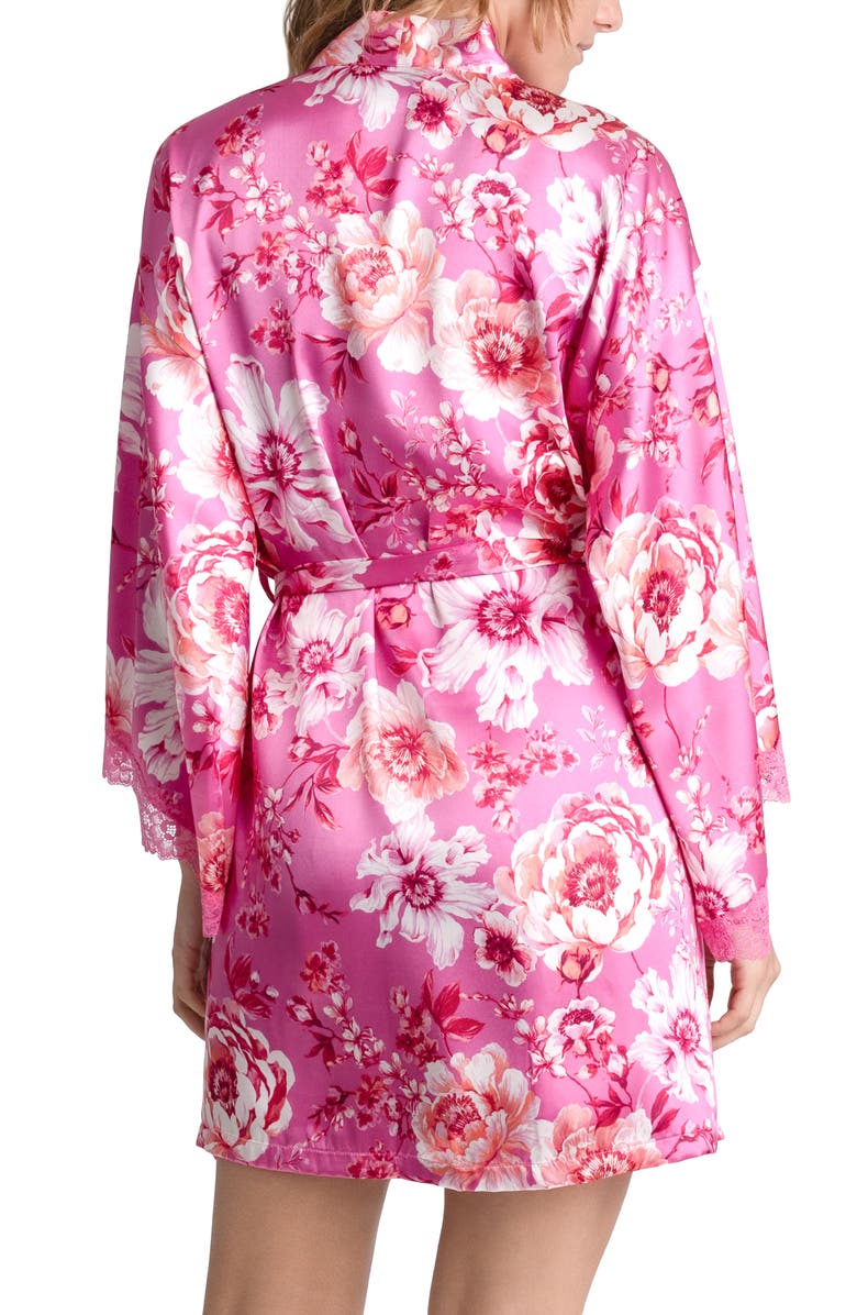 In Bloom by Jonquil My Valentine Floral Satin Wrap Robe, Alternate, color, 