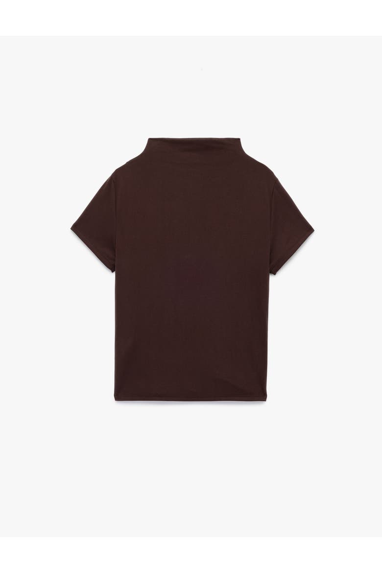 High Neck Blouse, Alternate, color, BROWN
