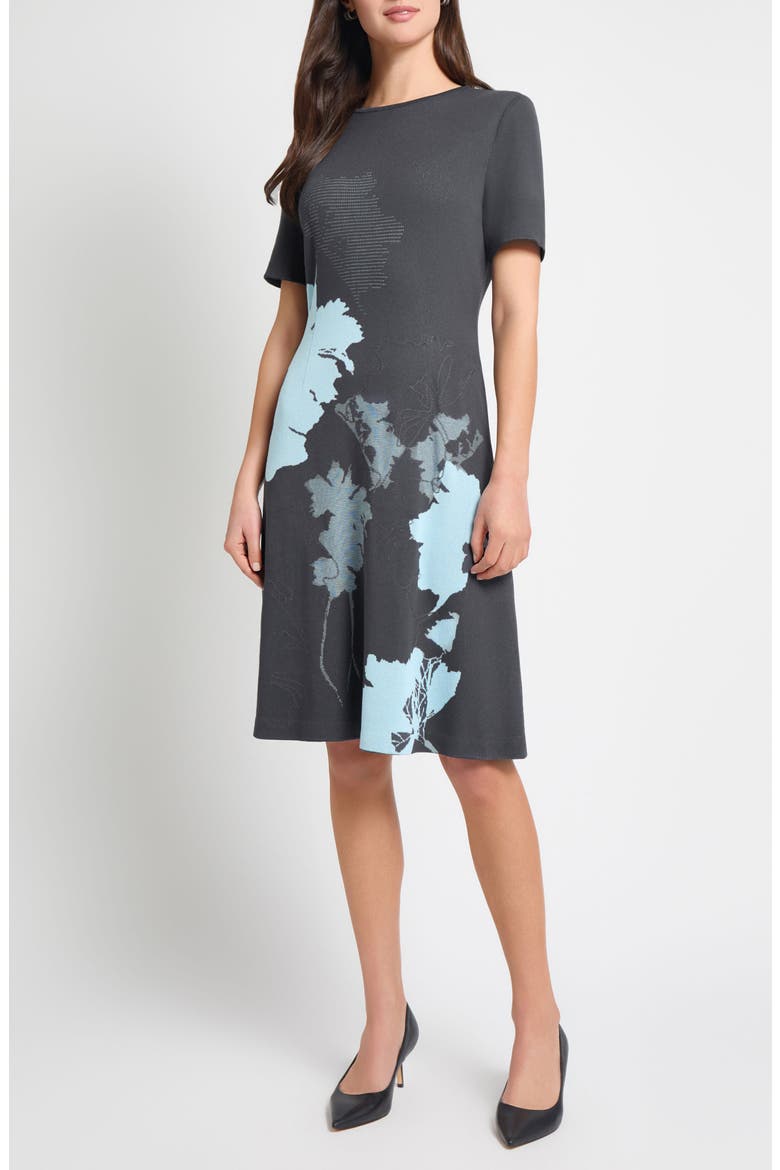 Abstract Floral A-Line Dress, Main, color, DAWN/ GRANITE