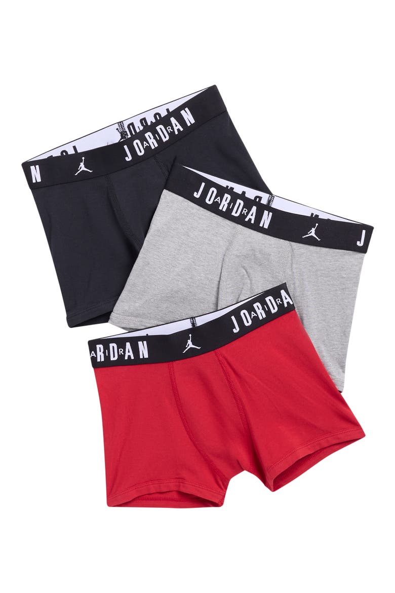 Kids' 3-Pack Boxer Briefs, Main, color, GYM RED/ BLACK