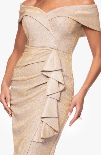 Off the Shoulder Scuba Knit Cocktail Dress