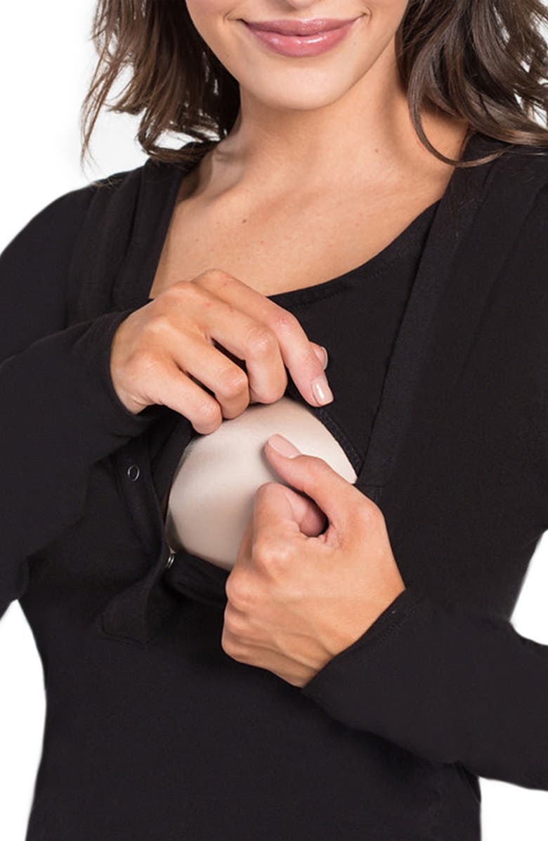 Savi Mom Stella Hoodie Maternity/Nursing Dress, Alternate, color, 