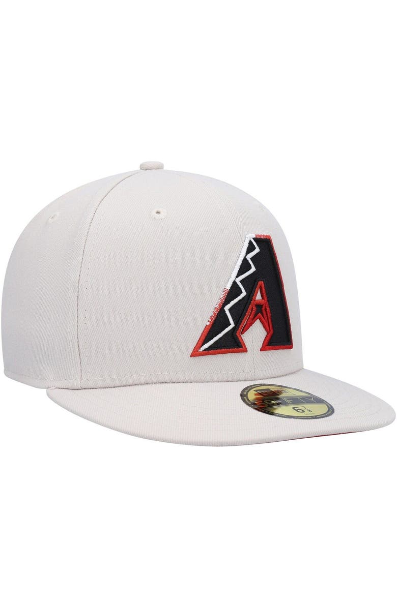 New Era Men's New Era Khaki Arizona Diamondbacks Stone Dim Undervisor 59FIFTY Fitted Hat, Alternate, color, Khaki