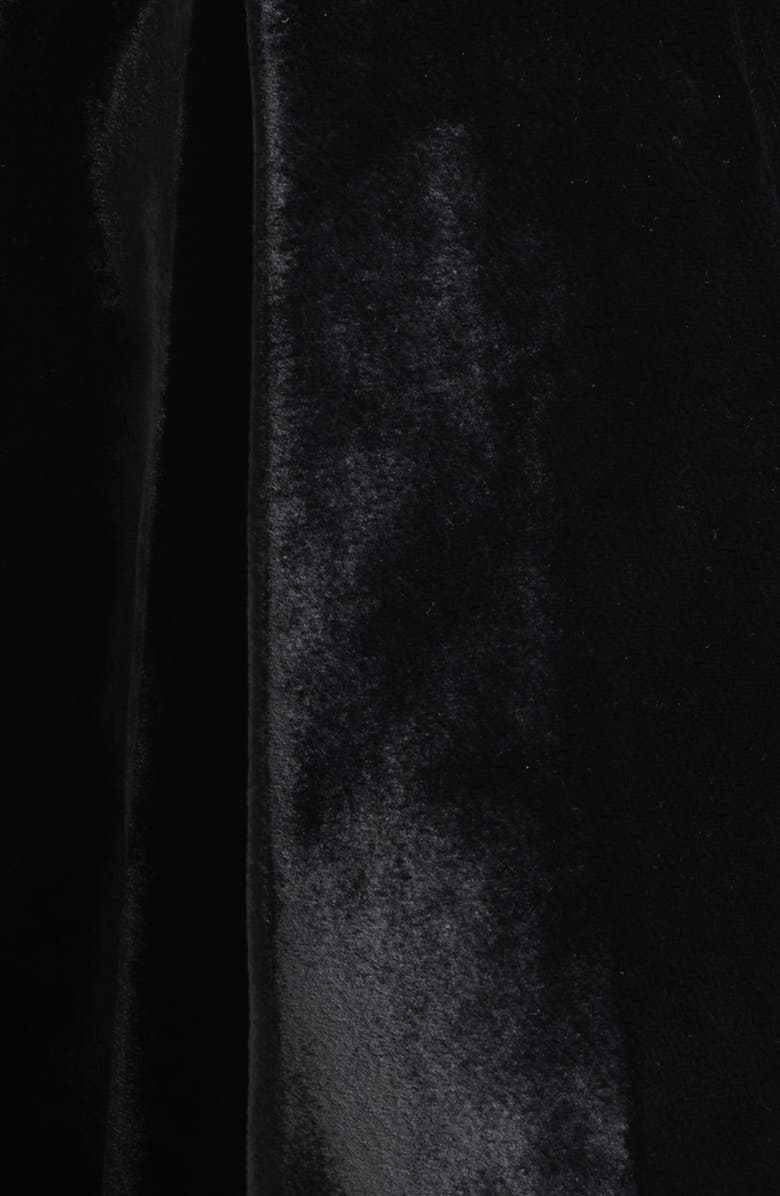 Balmain Embellished Strap Velvet Fit & Flare Dress, Alternate, color, Eah Blk Multi