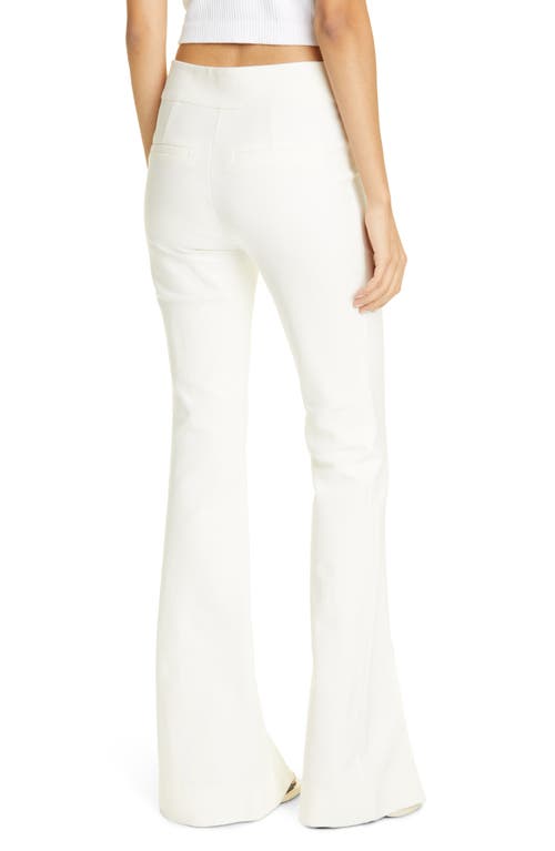 Derek Lam 10 Crosby Maeve Flared Split Hem Trousers In Soft White
