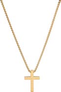 STEELTIME Men's Lord's Prayer Cross Pendant Necklace