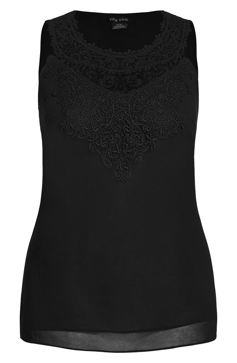 City Chic Mingle Sleeveless Top, Alternate, color, 