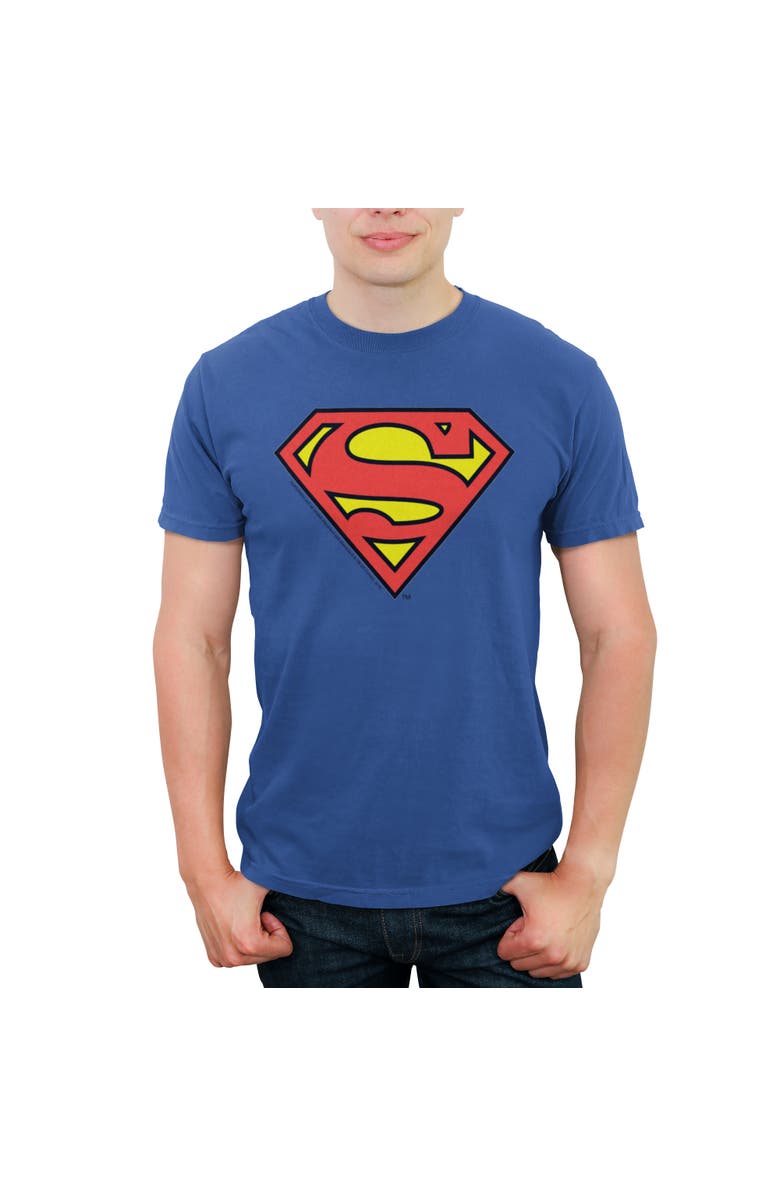 SUPERMAN Men's Superman Logo Classic  Graphic T-Shirt, Main, color, Royal Blue: Classic