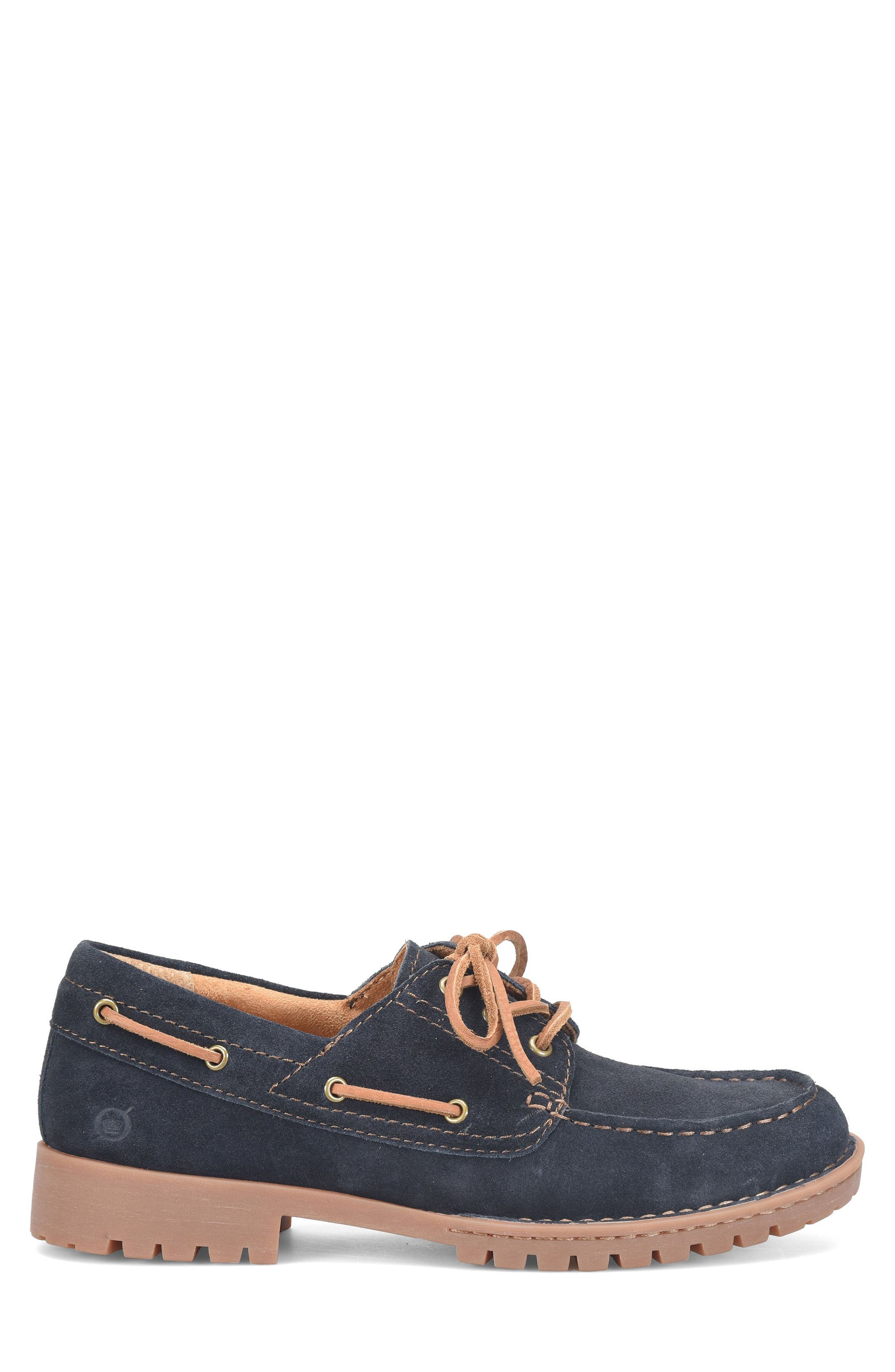 Børn Explorer Boat Shoe, Alternate, color, Navy Suede