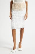 Diotima Bambola Fringe Embellished Midi Skirt