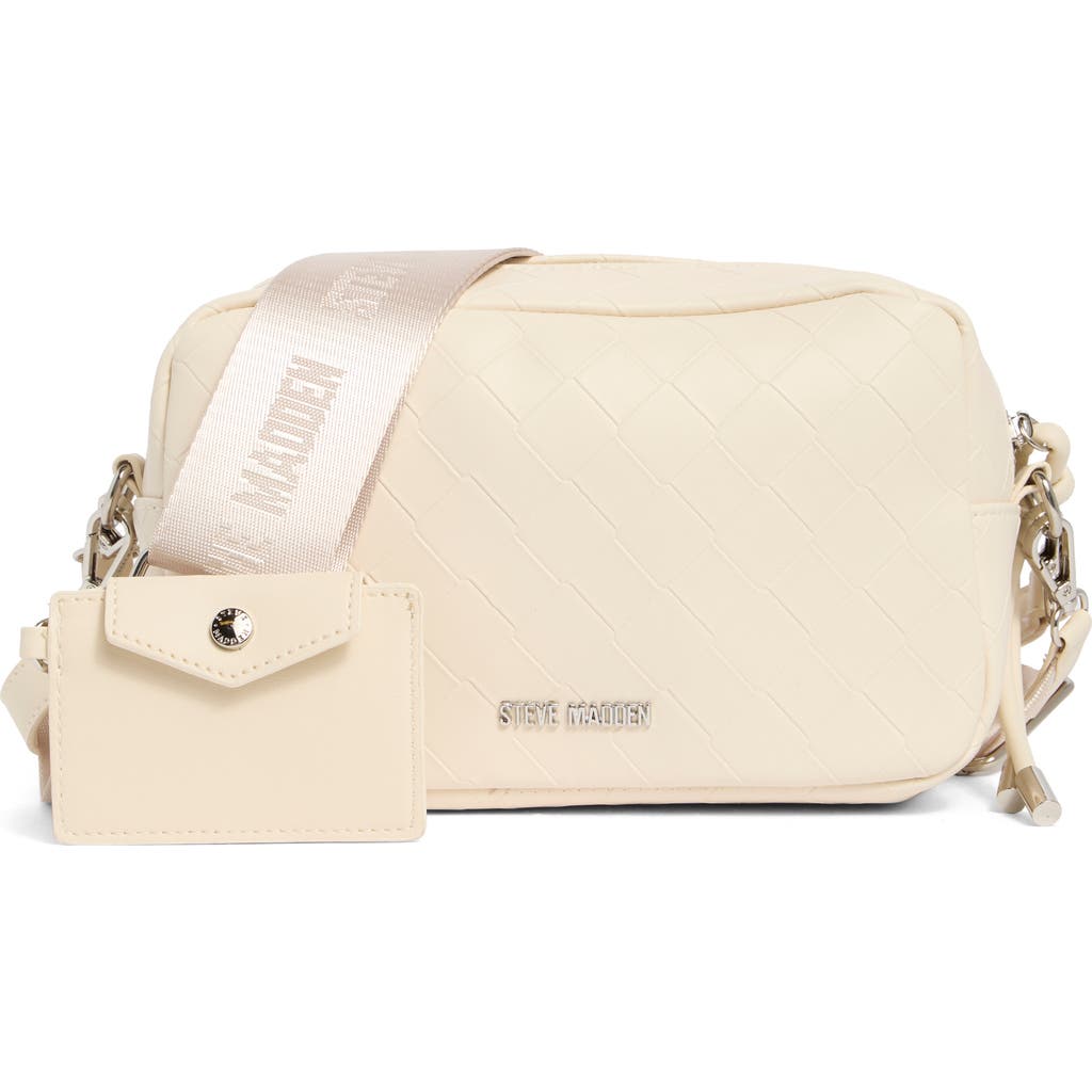 Steve Madden Embossed Woven Crossbody Bag In Blonde