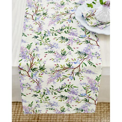 Linen Table Runner - Lilacs