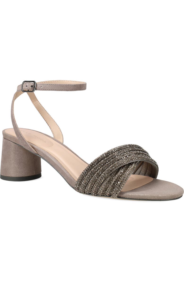 Pelle Moda Noli Ankle Strap Sandal, Main, color, Pewter