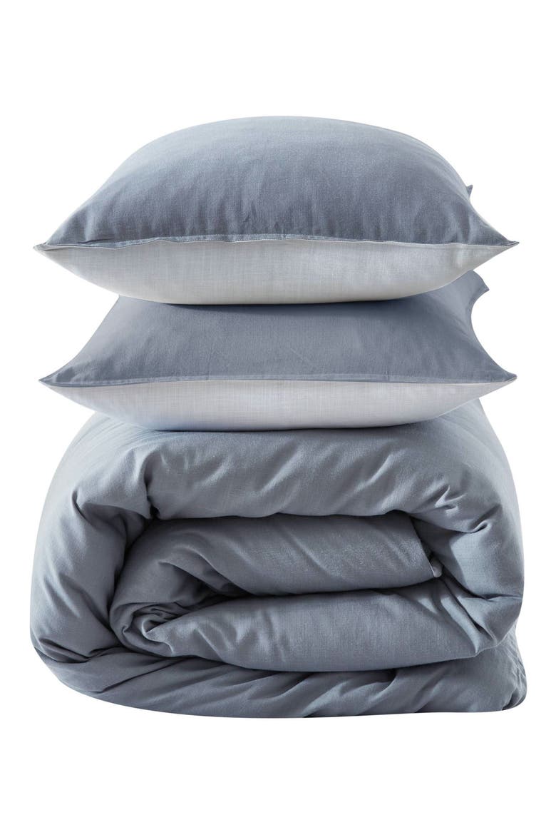 Nila Solid Comforter Set, Main, color, SMOKE / GREY