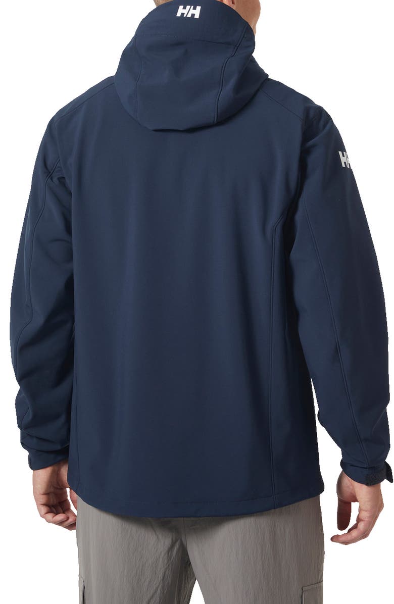 Helly Hansen Paramount Water Resistant Hooded Softshell Jacket, Alternate, color, Navy