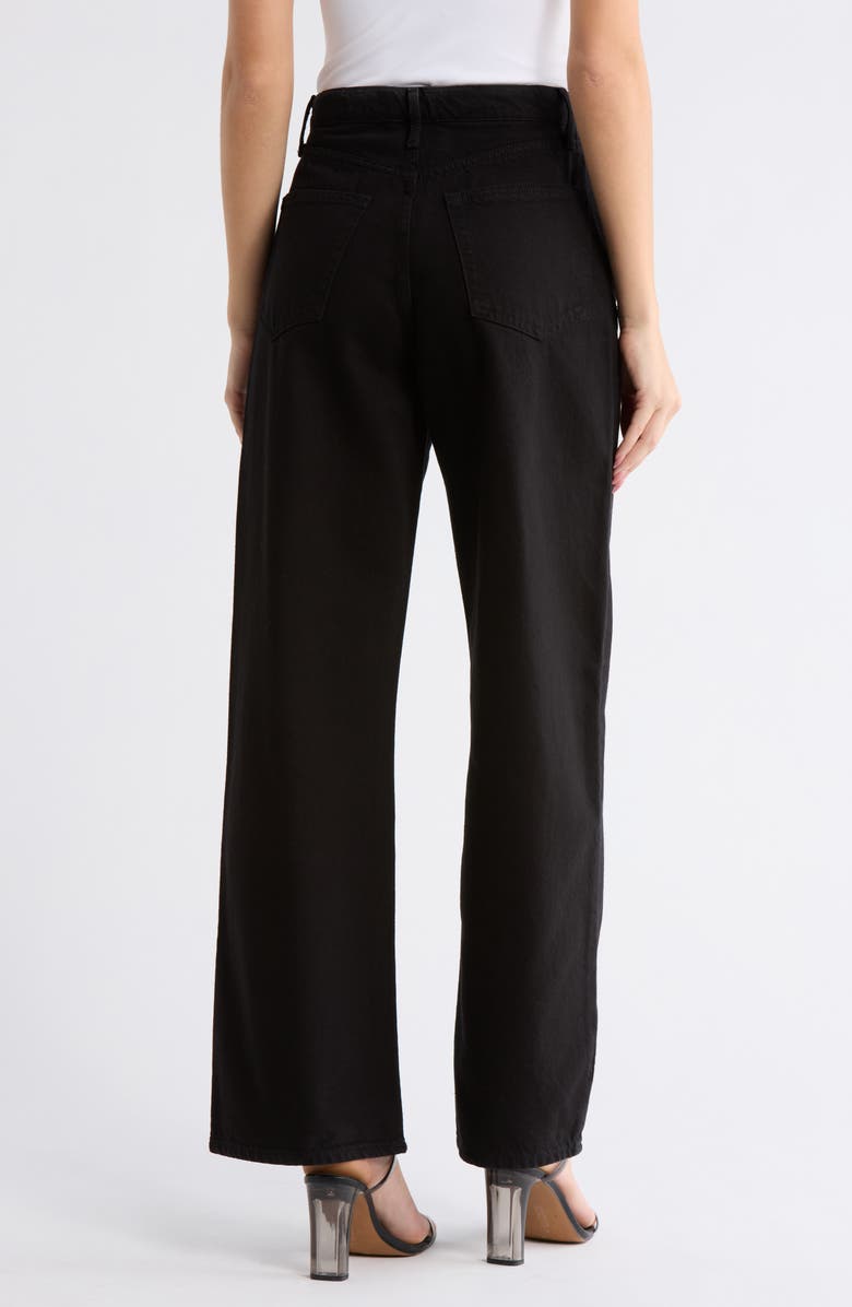 BUCK MASON Jet Set High Waist Wide Leg Jeans, Alternate, color, Black