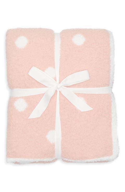 Polka Dot Butter Throw Blanket
