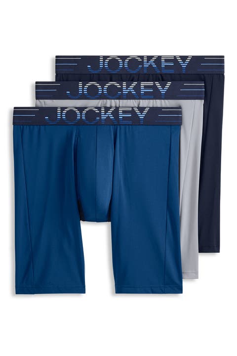 Men's Everactive Zero Chafe 9" Microfiber Long Leg Boxer Brief - 3 Pack