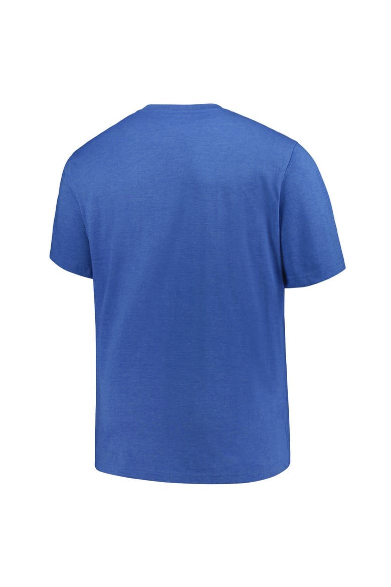 Men's Profile Heather Royal New York Mets Big & Tall Weathered Logo T-Shirt, Alternate, color, Heather Royal