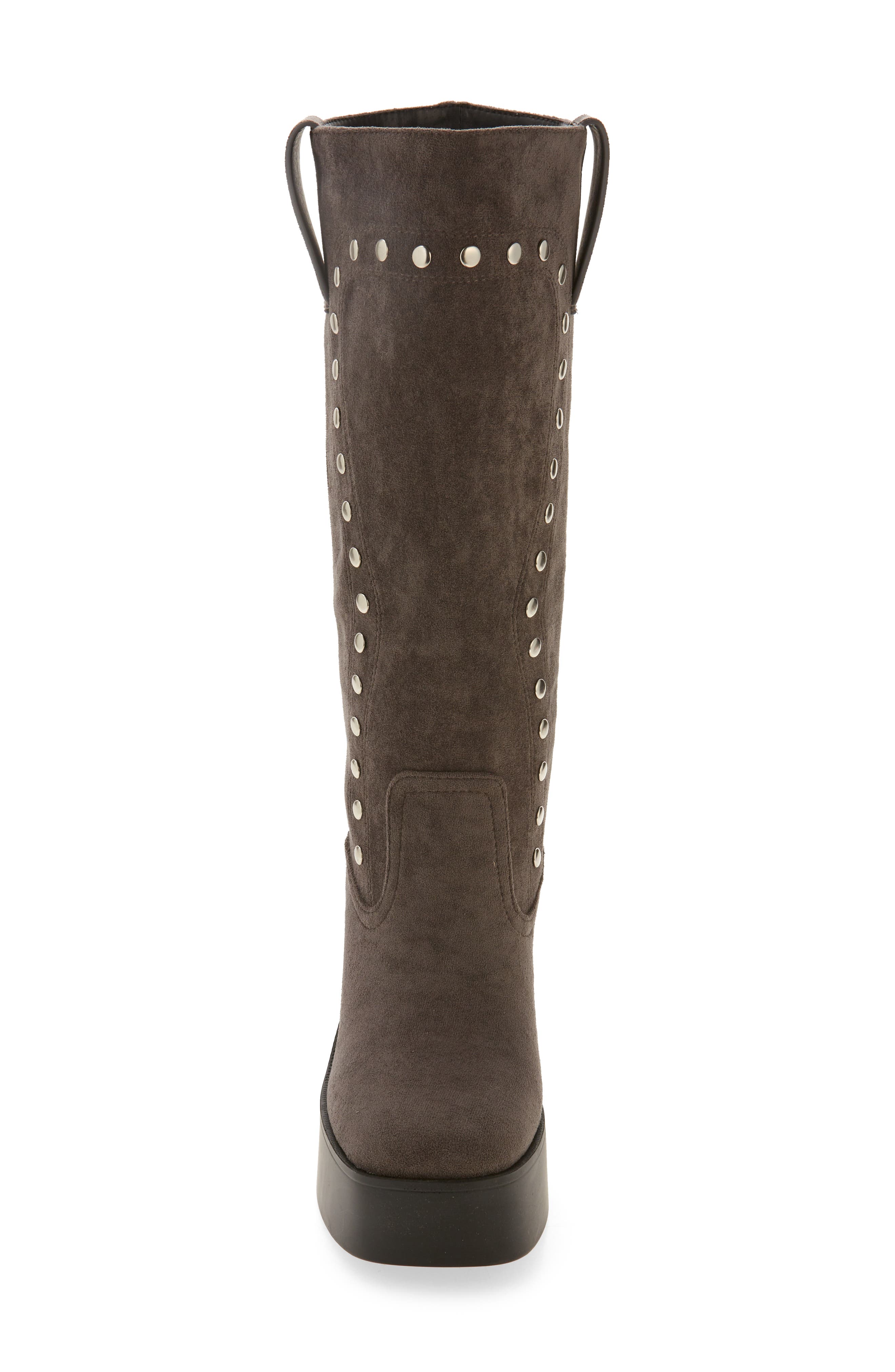 AZALEA WANG Muna Moto Boot, Alternate, color, Gray