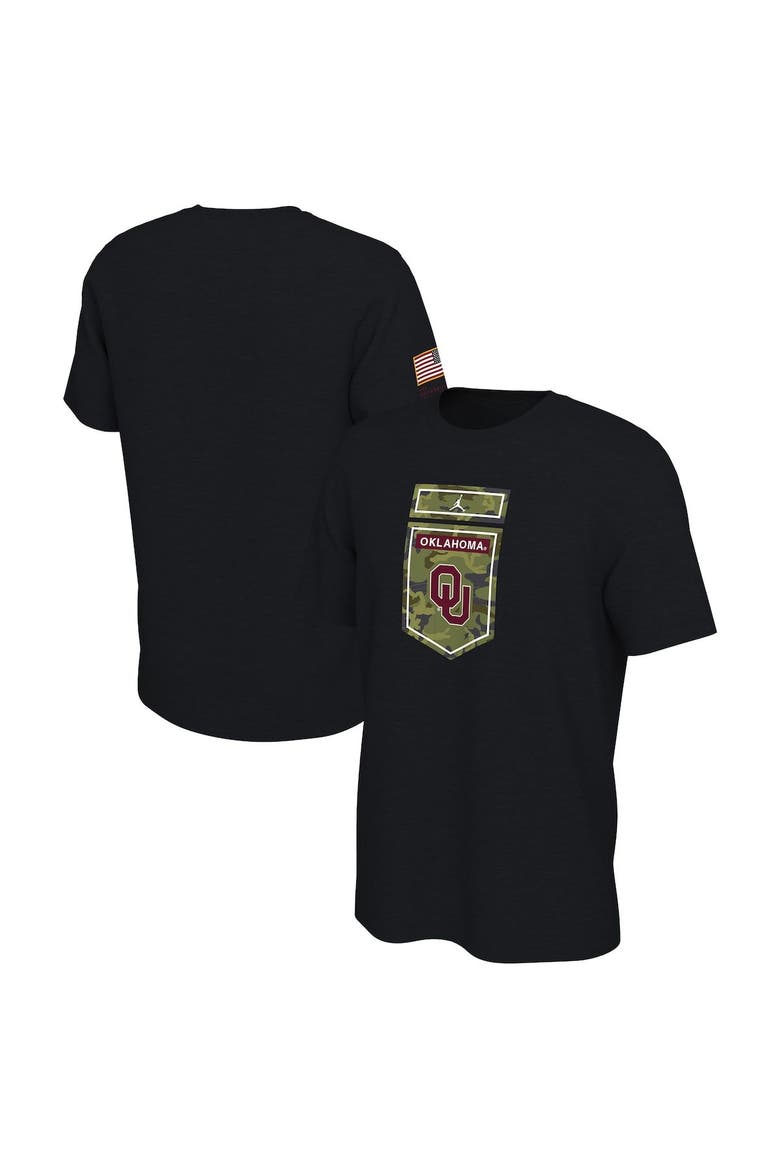 Men's Jordan Brand Black Oklahoma Sooners Veterans Camo T-Shirt, Main, color, Black