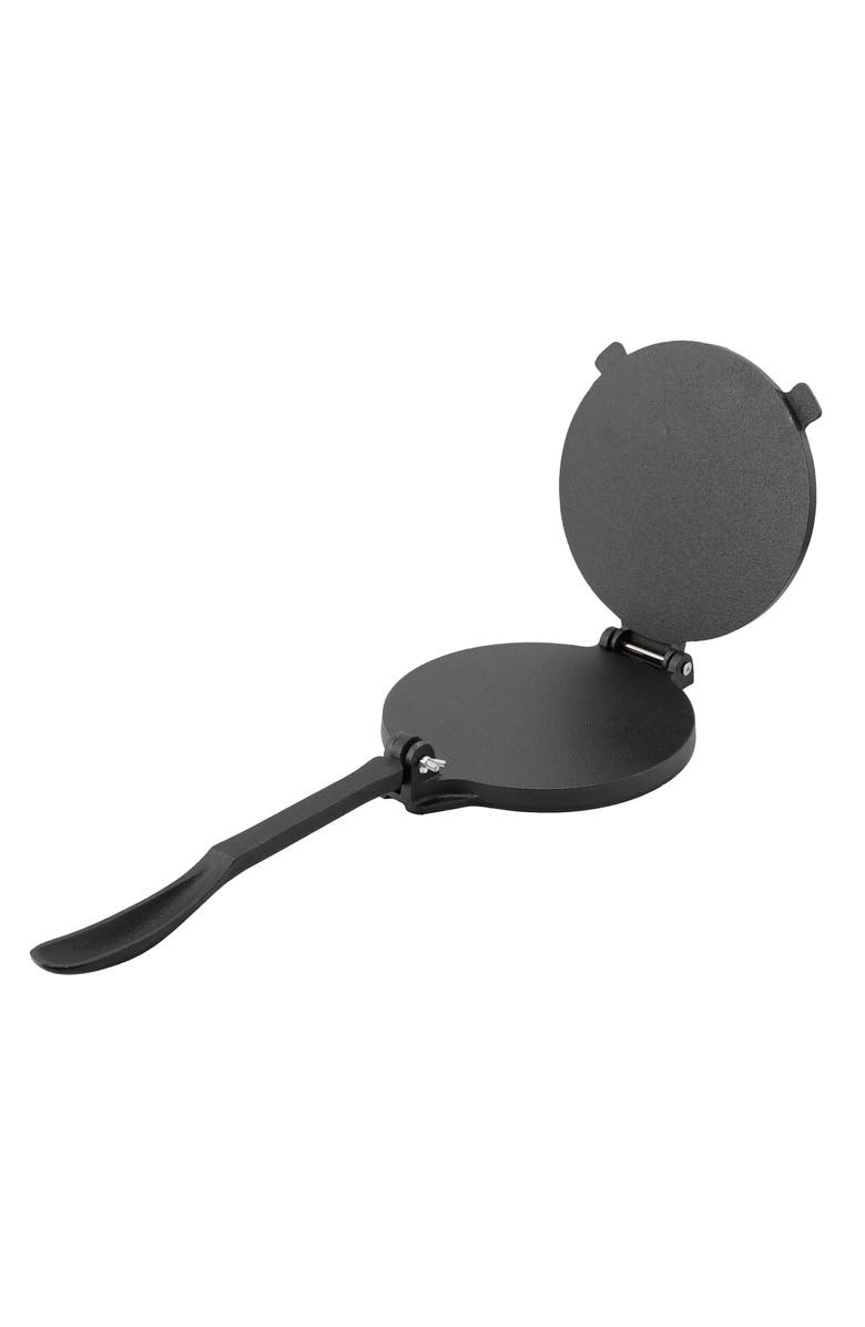 Megachef 7.9 Inch Heavy Duty Round Cast Iron Tortilla Maker Press, Alternate, color, Black