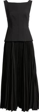 Acler Hollinshill Pleated Sleeveless Maxi Dress