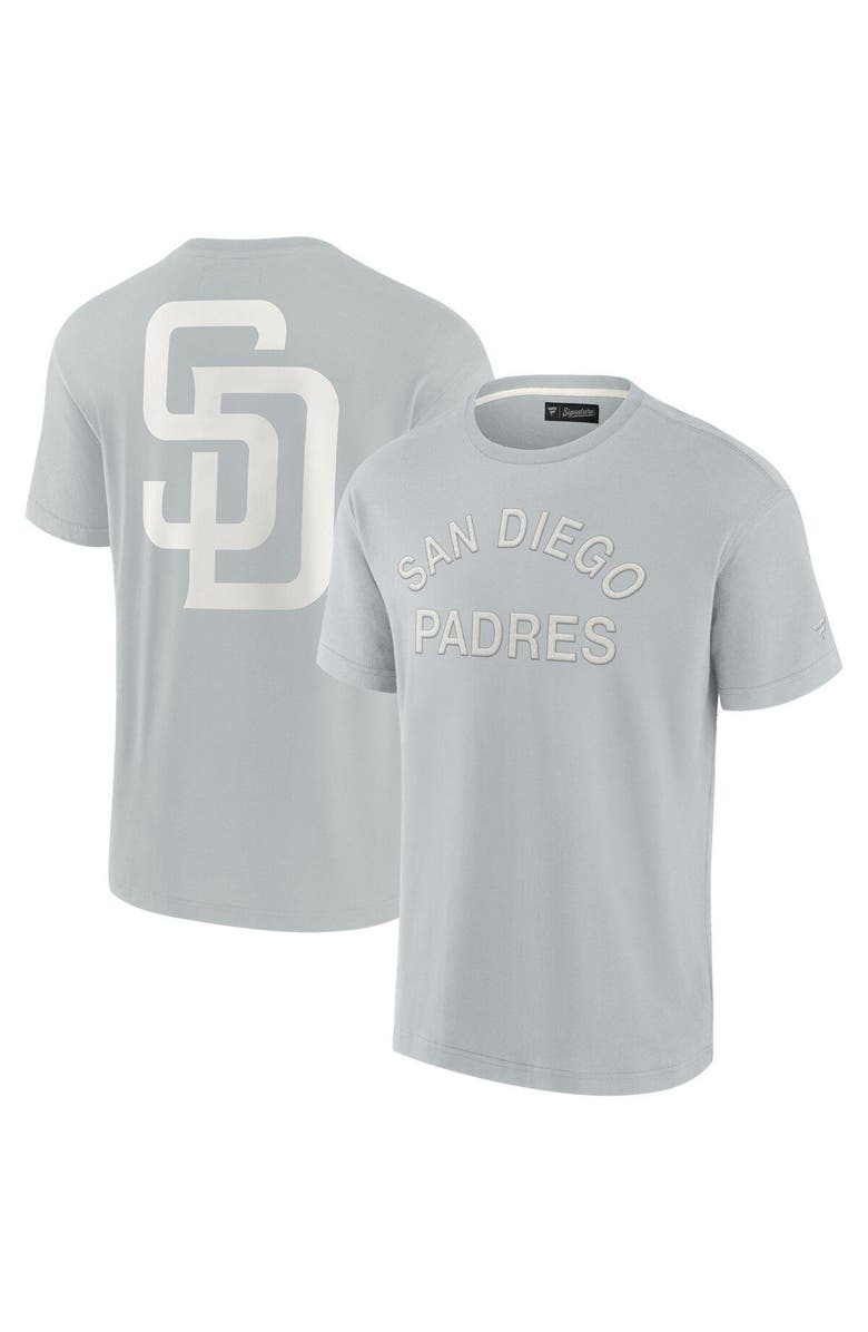 Fanatics Signature Unisex Fanatics Signature Gray San Diego Padres Elements Super Soft Short Sleeve T-Shirt, Main, color, Gray