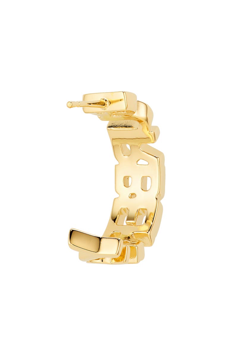 Burberry Logo Hoop Earrings, Alternate, color, 