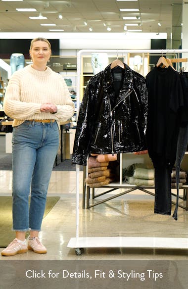 AllSaints Badwan Leather Biker Jacket (Men) | Nordstromrack