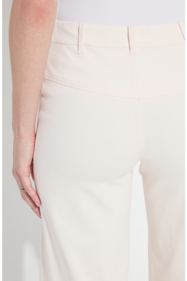 Layton Pull-On High Waist Crop Wide Leg Knit Jeans, Alternate, color, BARELY PINK