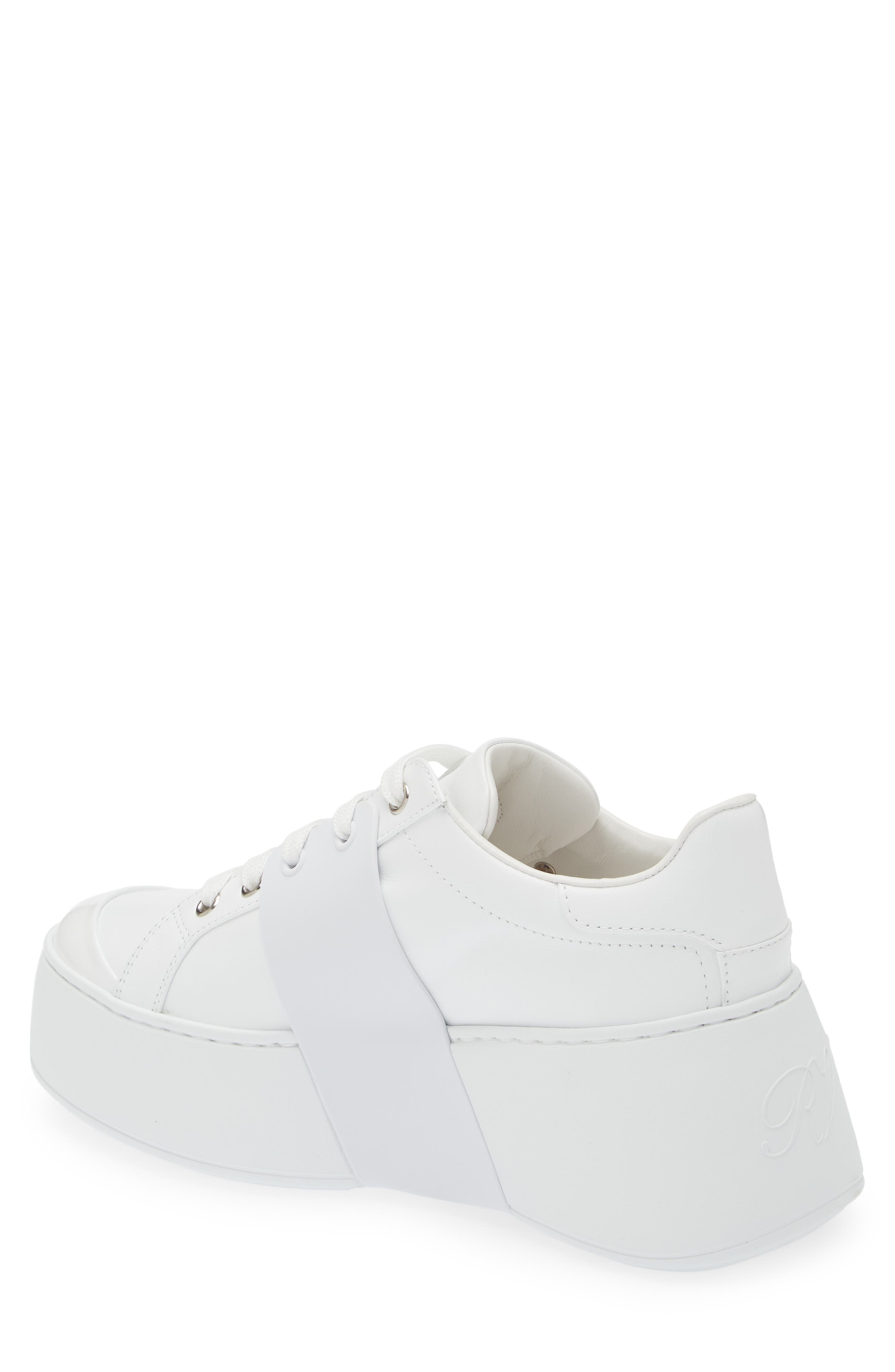 Roger Vivier Viv Skate Platform Sneaker, Alternate, color, Bianco